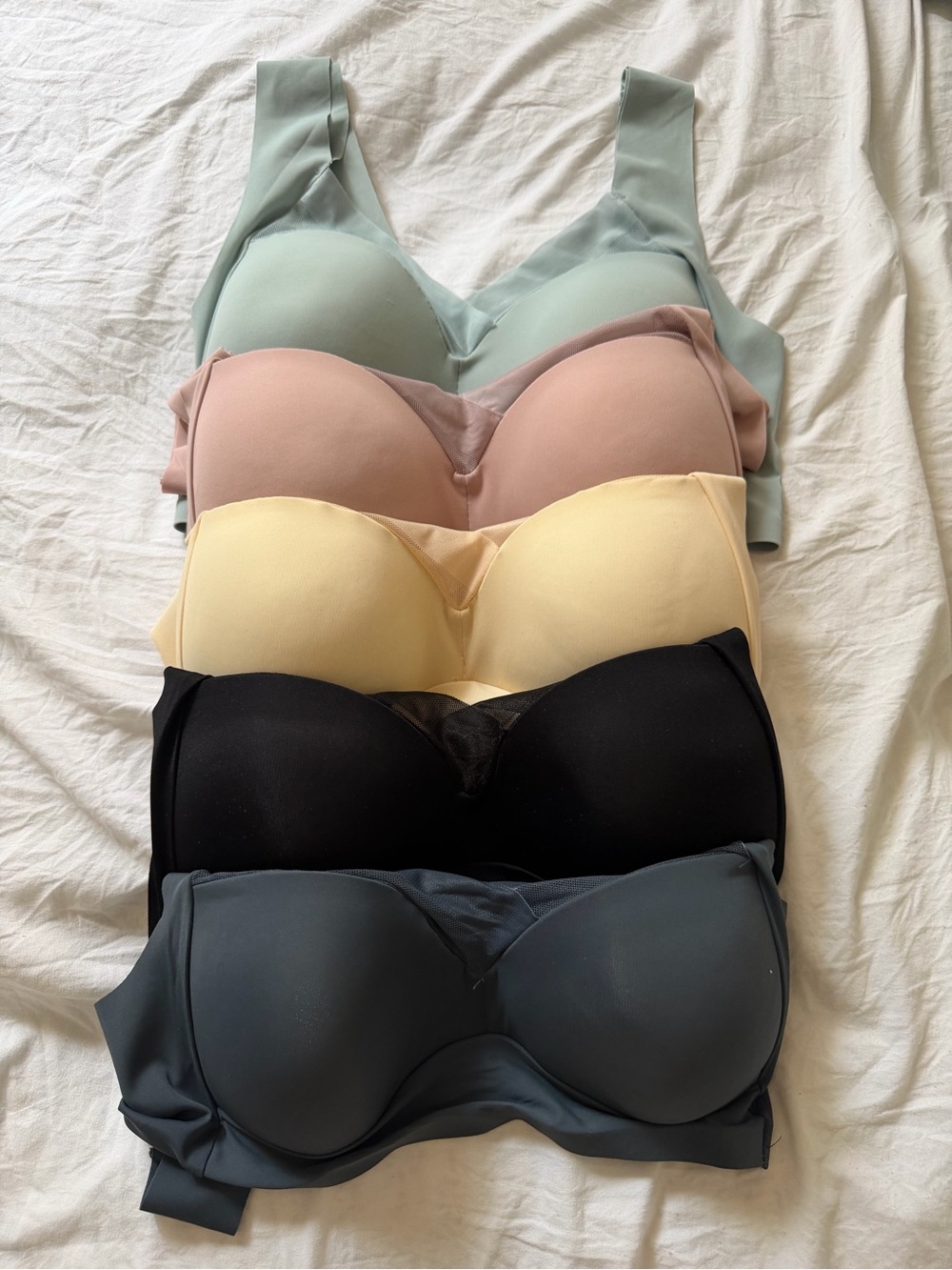 Everyday Seamless Wireless Bra - Pastel Pack (Mint, Blush, Yellow, Black, Slate)
